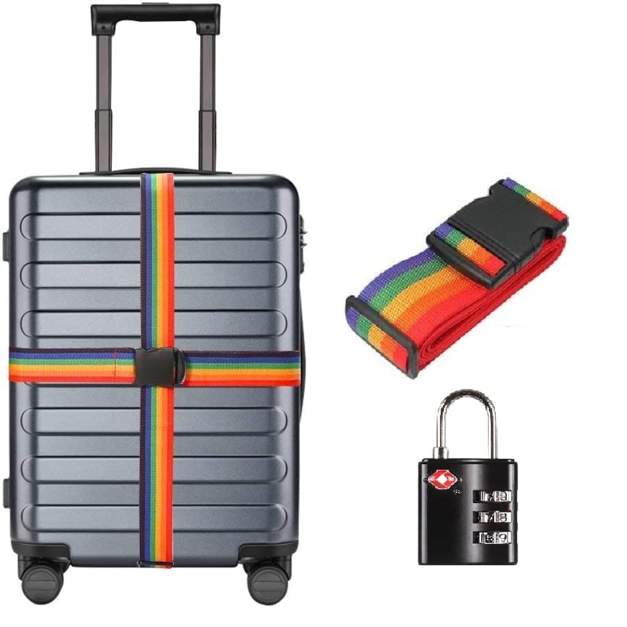 Combo TSA Accepted 3-Digit Luggage Lock & Strap